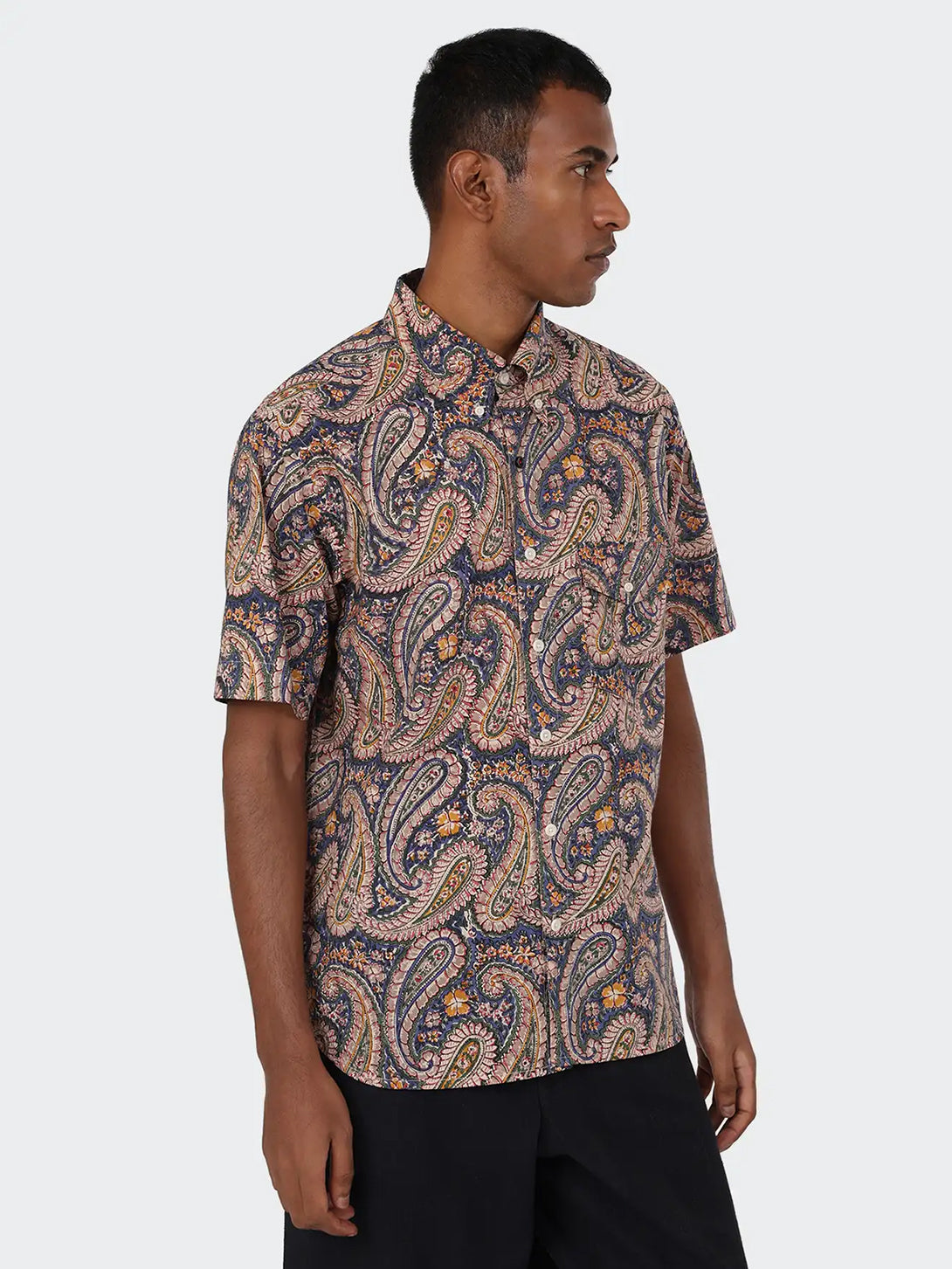 BPSS2602 Ron Patterned Short Sleeve Button Up Shirt Kardo 