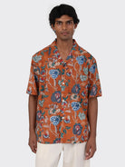 BPSS2601 Ronen Mens Pattern Camp Collar Woven Shirt Kardo 