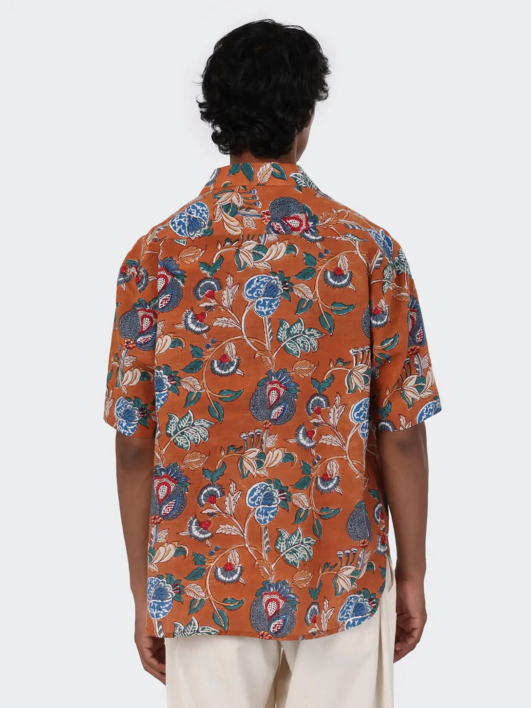 BPSS2601 Ronen Mens Pattern Camp Collar Woven Shirt Kardo 
