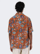 BPSS2601 Ronen Mens Pattern Camp Collar Woven Shirt Kardo 
