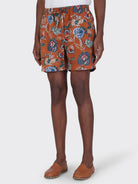 BPSS2601 Alghero Mens Pattern Drawstring Shorts Kardo