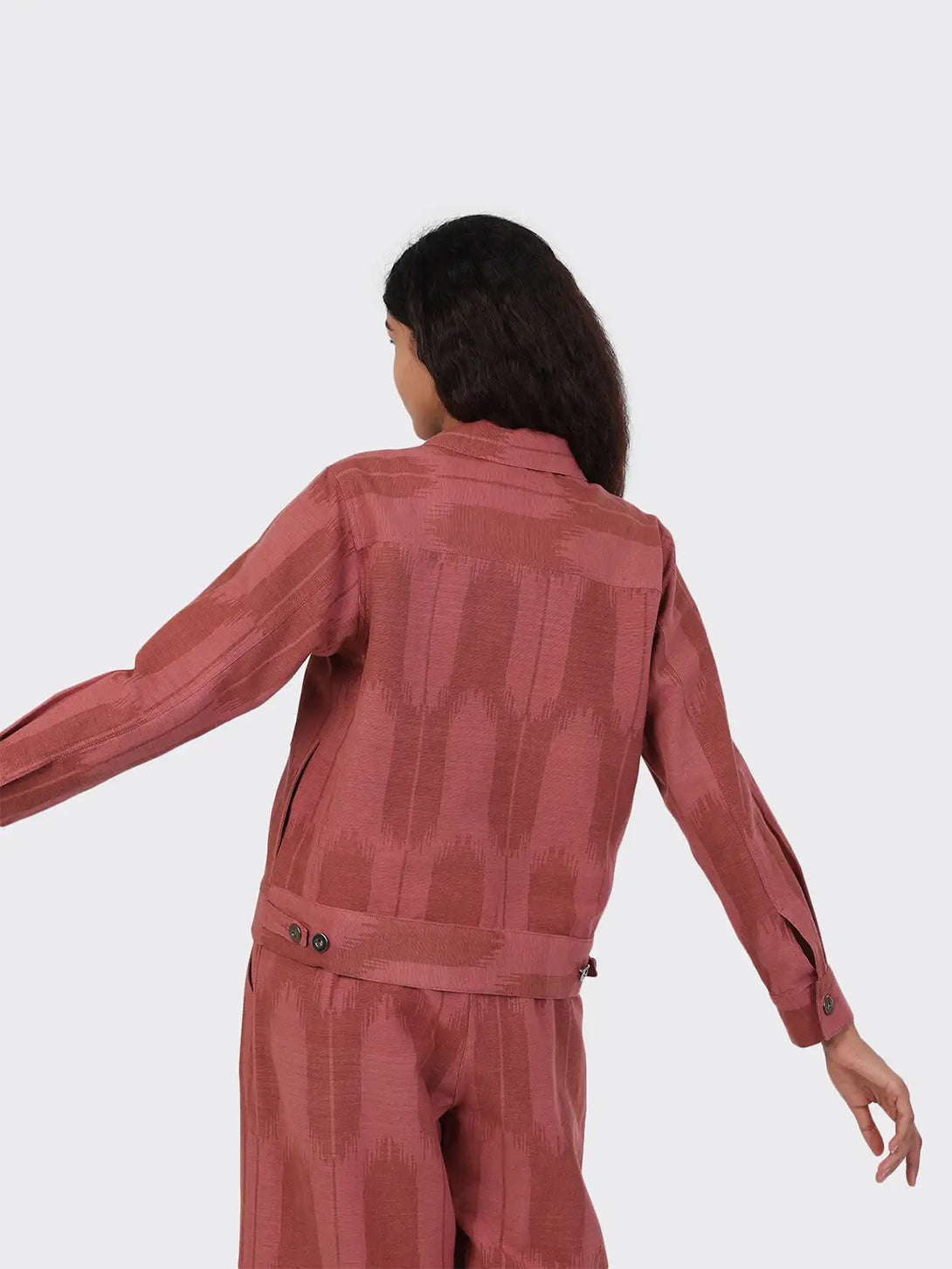 Coral Marvin W Womens Button Up Collared Shirt Kardo 