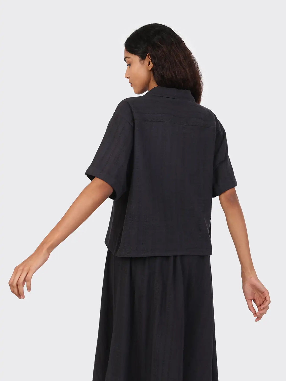 Charcoal Olivia 2.0 Shirt Womens Camp Collar Shirt Kardo