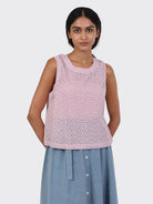 Lavender Mist Womens Pink Tank Top Kardo