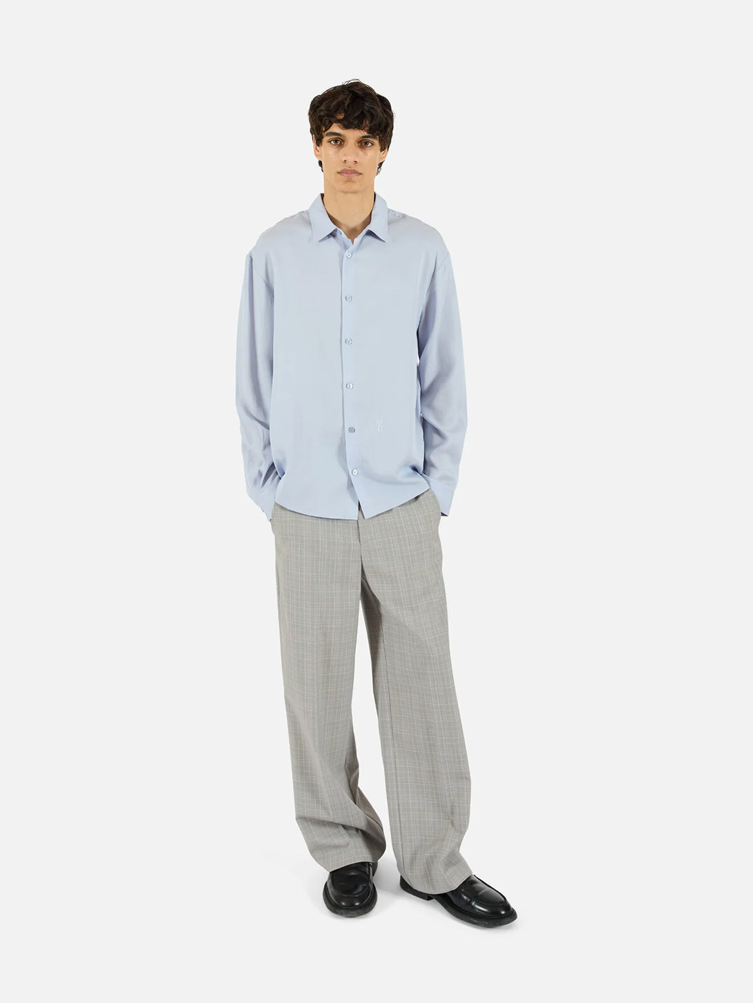 Omphalodes Jordan K Shirt Mens Woven Button Up Collared Shirt Krost Clothing 