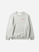 Plain Grey Melange La Trattoria Sweatshirt Mens Edmmond Studios Cotton Crewneck Pullover