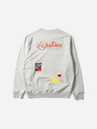 Plain Grey Melange La Trattoria Sweatshirt Mens Edmmond Studios Cotton Crewneck Pullover