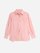 Pink No Boyfriend Shirt Womens Woven Button Up Shirt Laagam 