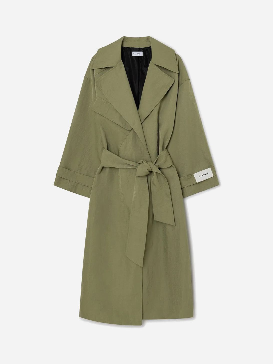 Khaki Londres Khaki Trench Womens Long Trench Coat Laagam 