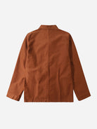 Brick Moleskin Work Jacket Outerwear Wax Jacket Button Up Collared Coat Le Mont St Michel Clothing 
