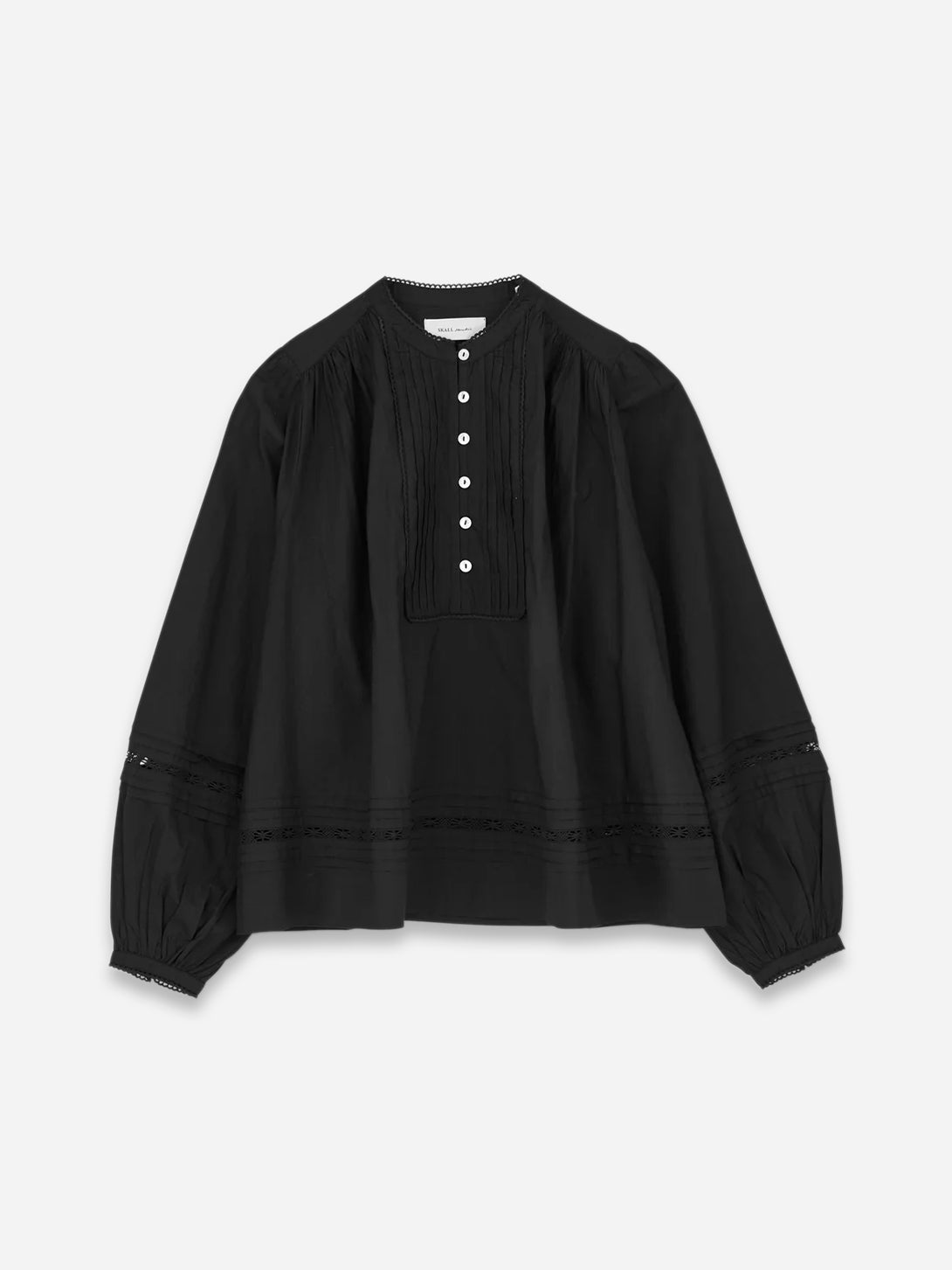 Black Leaf Shirt Skall Studio Womens Long Sleeve Shirt 