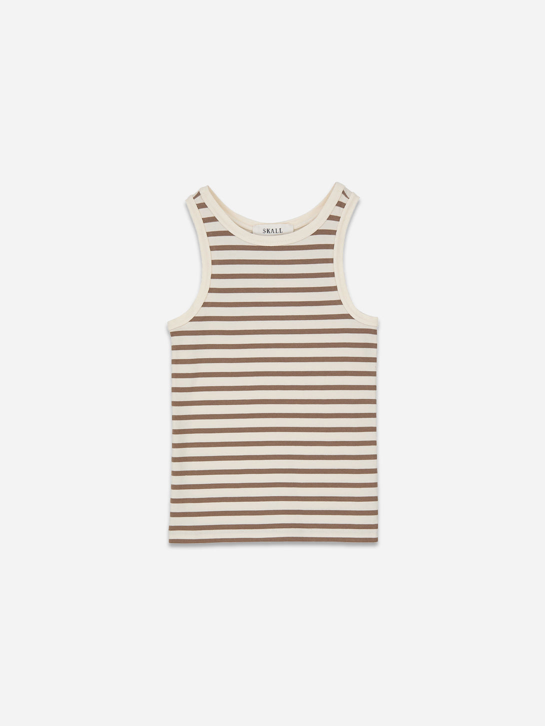 Light Brown/White Stripe Loui Tank Top Skall Studio Womens Tank Top Womens Summer Top 