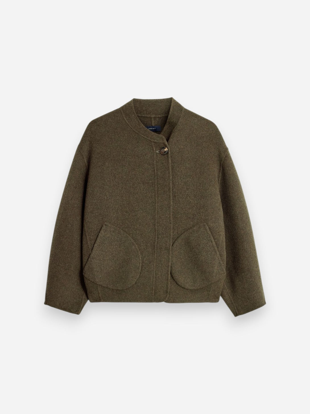Kaki Chine Windsor Womens Outerwear Wool Jacket Soeur Clothing