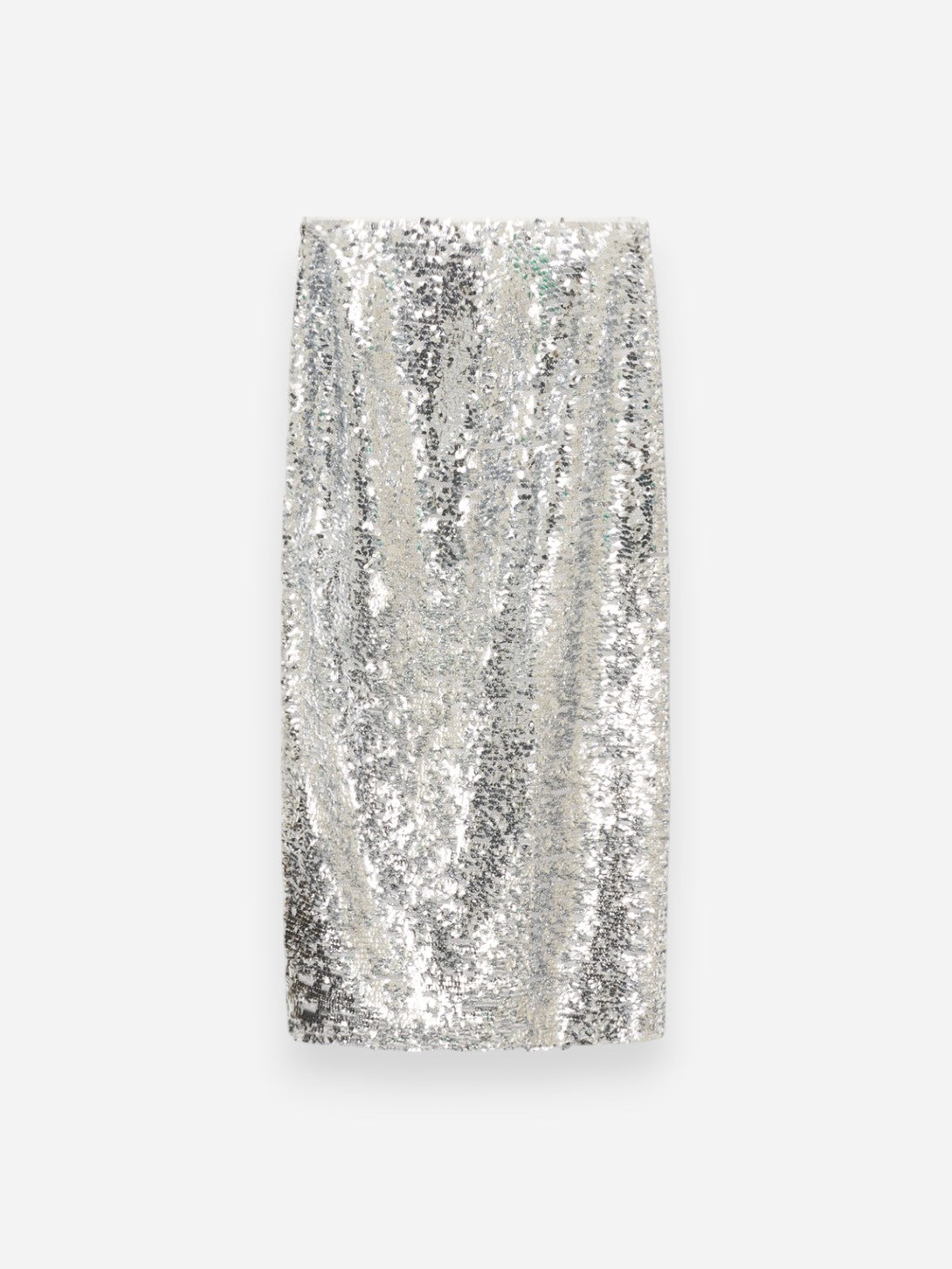 Silver Muse Woman Skirt Womens Silver Sequins Long Skirt The New Society 