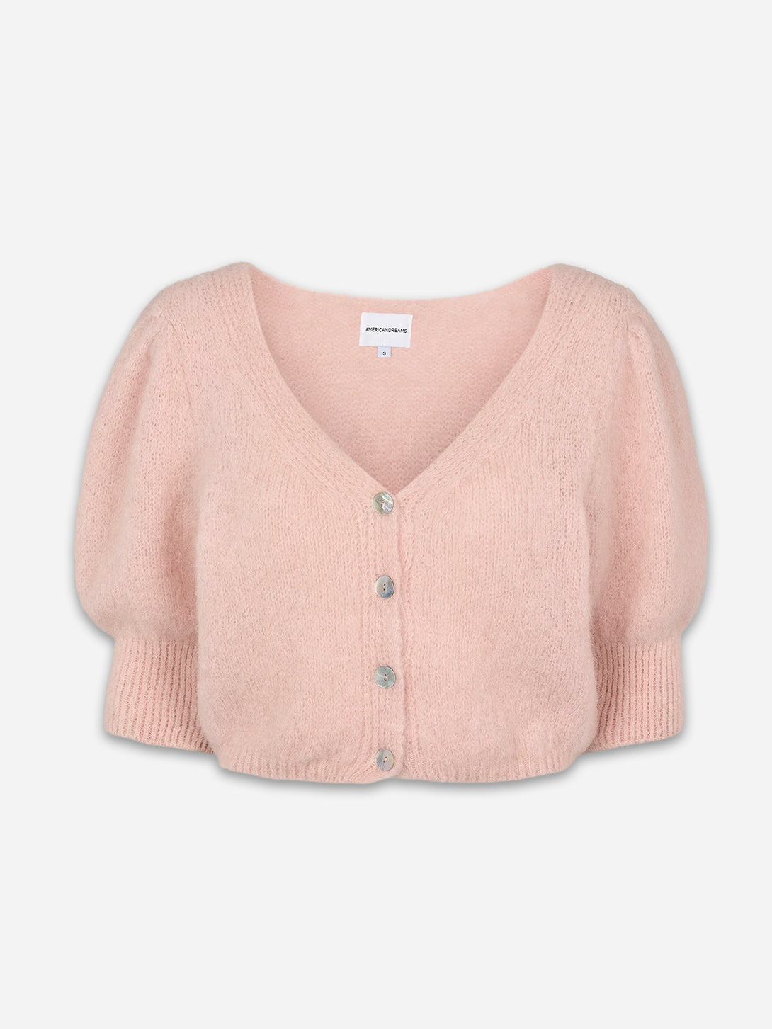Light Pink Manda Alpaca Cardigan Womens Cropped American Dreams Wool V Neck Cardigan Sweater 