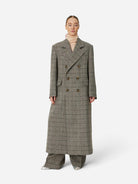 Warm Grey Melange Masculine Oversized Coat Womens Overcoat Stella Nova Clothing