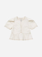 Ivory Baynor Womens Short Sleeve Relaxed Fit White Top Womens Munthe Clothing 