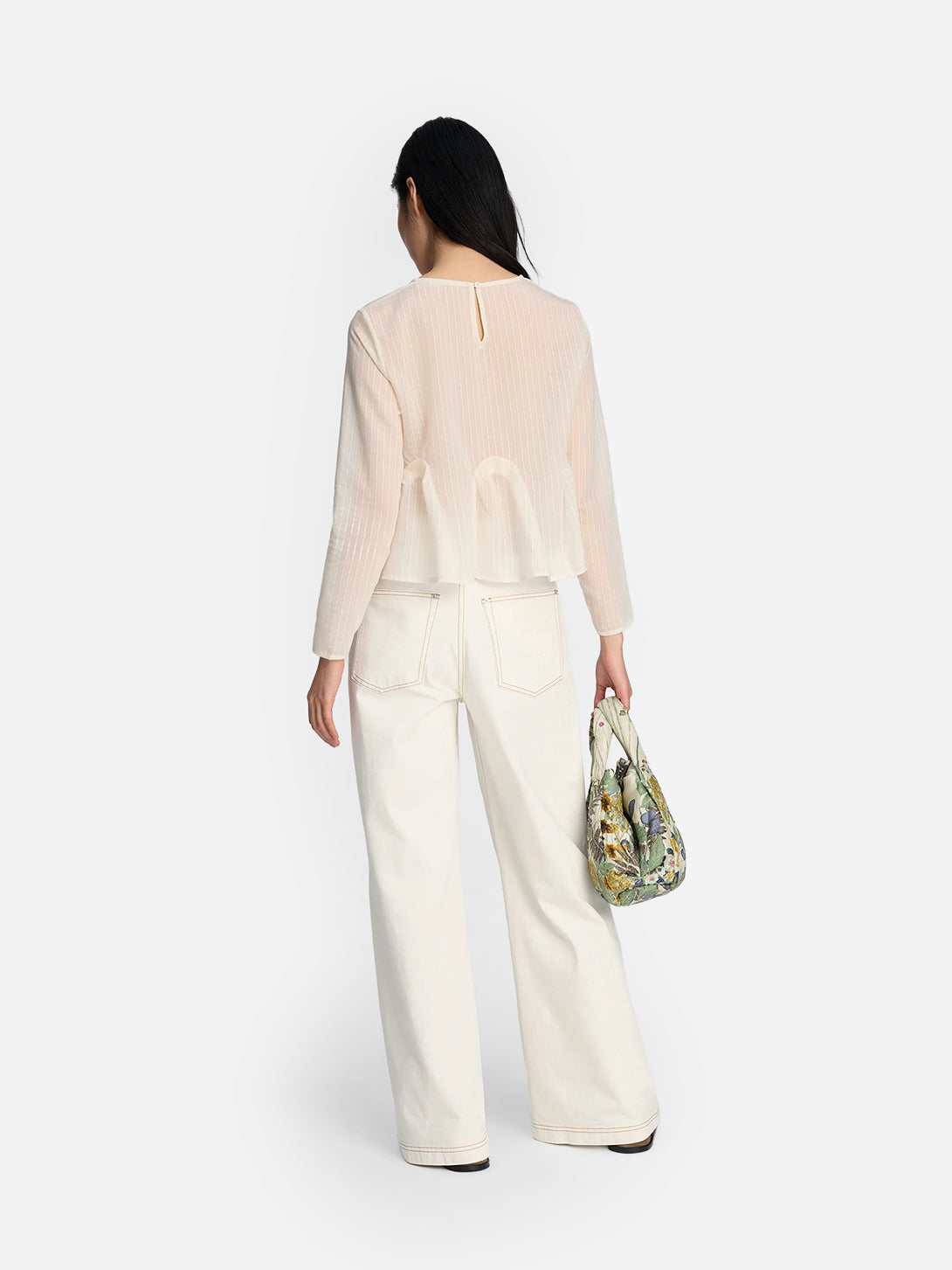 Creme Benedetta Womens Lightweight Creme Blouse Munthe Womens Clothing