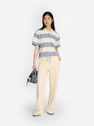 Stripe Blue Baelfire Womens Munthe Striped Polo Shirt 