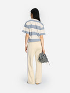 Stripe Blue Baelfire Womens Munthe Striped Polo Shirt 