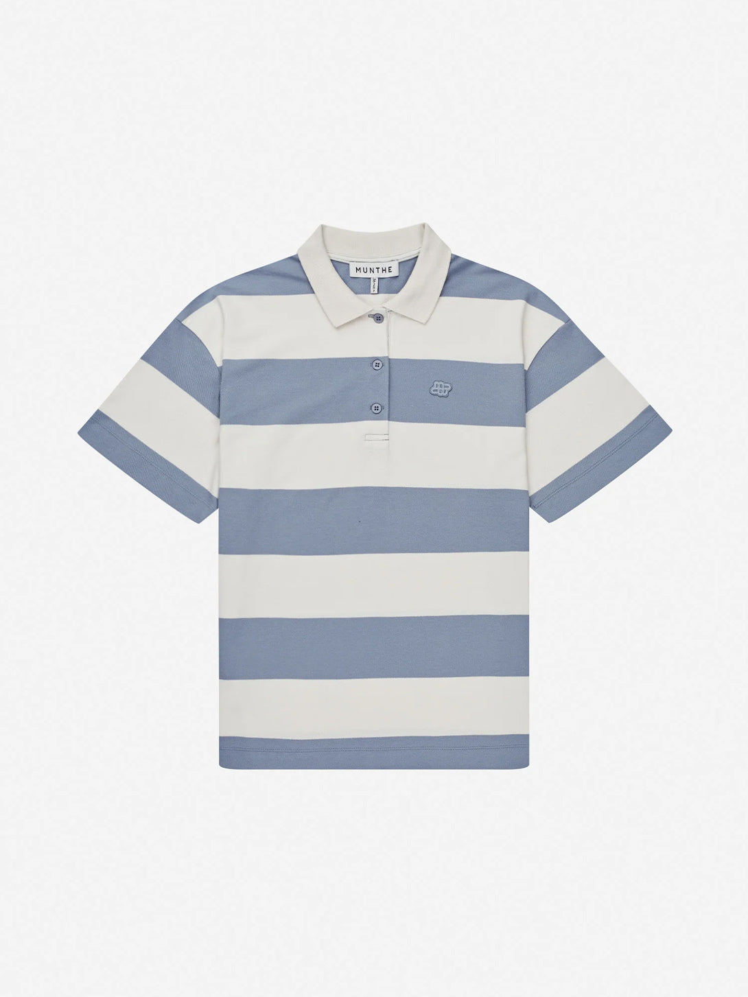 Stripe Blue Baelfire Womens Munthe Striped Polo Shirt 