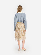 Gold Baia Womens Printed Long Skirt Munthe Clothing 