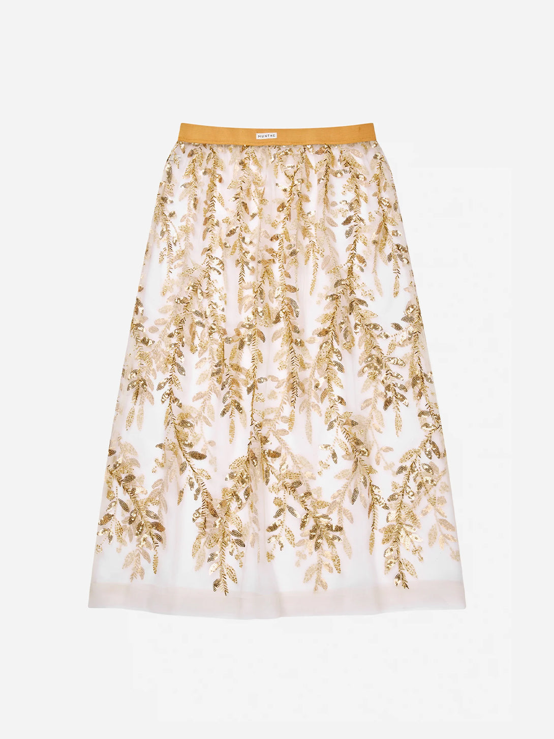 Gold Baia Womens Printed Long Skirt Munthe Clothing 