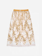 Gold Baia Womens Printed Long Skirt Munthe Clothing 