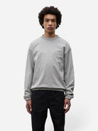Grey Melange Kulhouse Relaxed Light Pile Jersey SweatshirtMens Cotton Pullover Sweatshirt Norse Projects