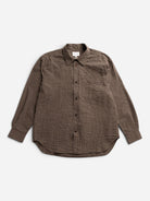 Delicioso Brown Espevik Oversized Check Shirt Mens Woven Check Shirt Norse Projects 