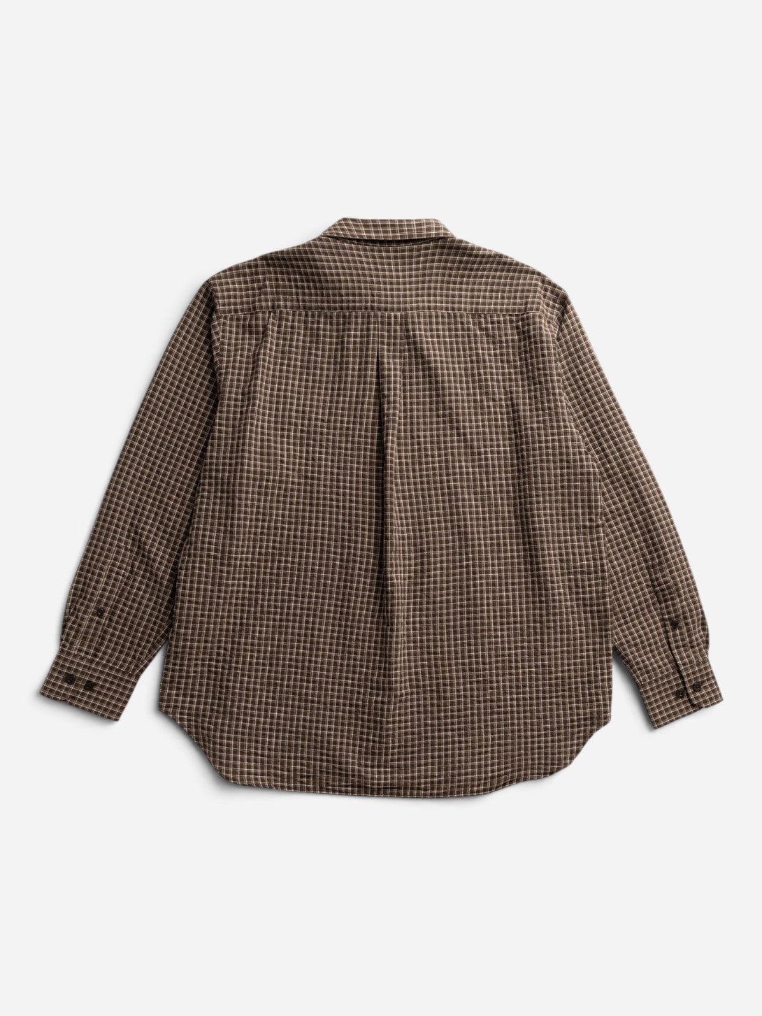 Delicioso Brown Espevik Oversized Check Shirt Mens Woven Check Shirt Norse Projects 