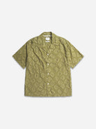 Moss Green Mads Batik SS Shirt Mens Camp Collar Short Sleeve Shirt Norse Projects