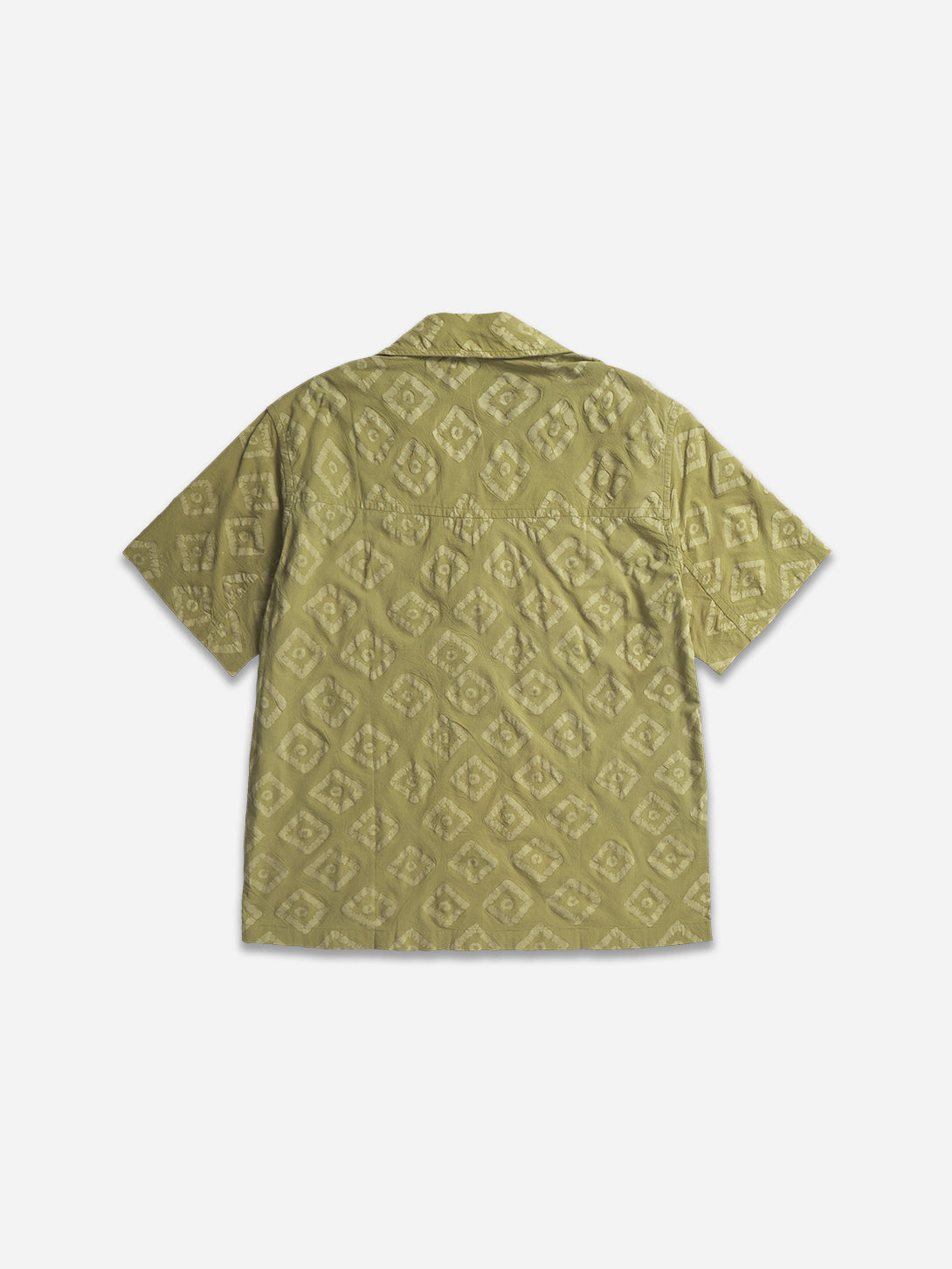 Moss Green Mads Batik SS Shirt Mens Camp Collar Short Sleeve Shirt Norse Projects
