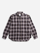 Darkest Purple Falster Fine Cotton Flannel Check Oversize Shirt Mens Woven Check Shirt Norse Projects 
