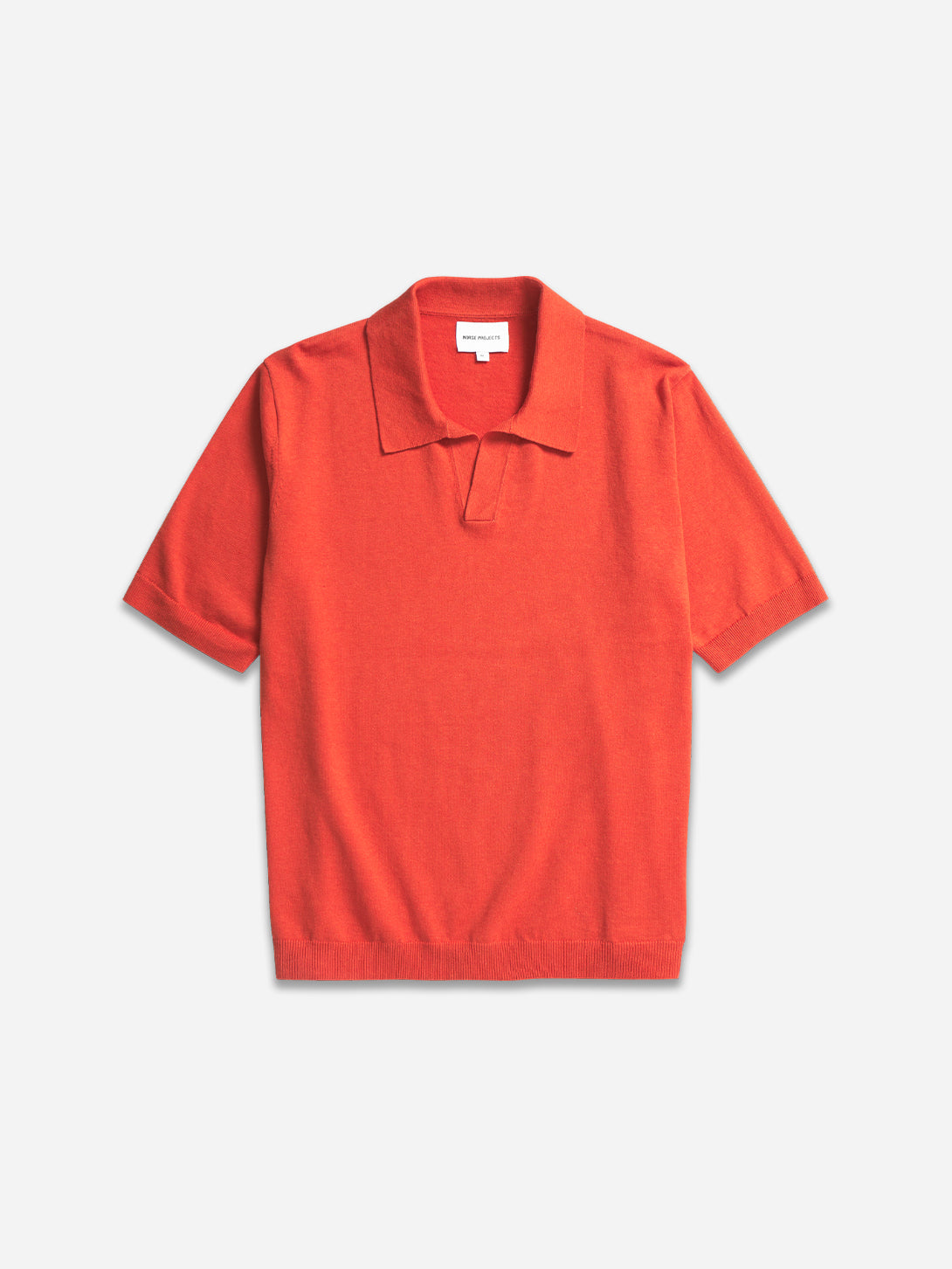Blood Orange Leif Cotton Linen Polo Mens Linen Polo Norse Projects 