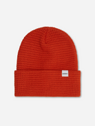 Dark Orange Organic Cotton Waffle Knit Beanie Druthers NYC