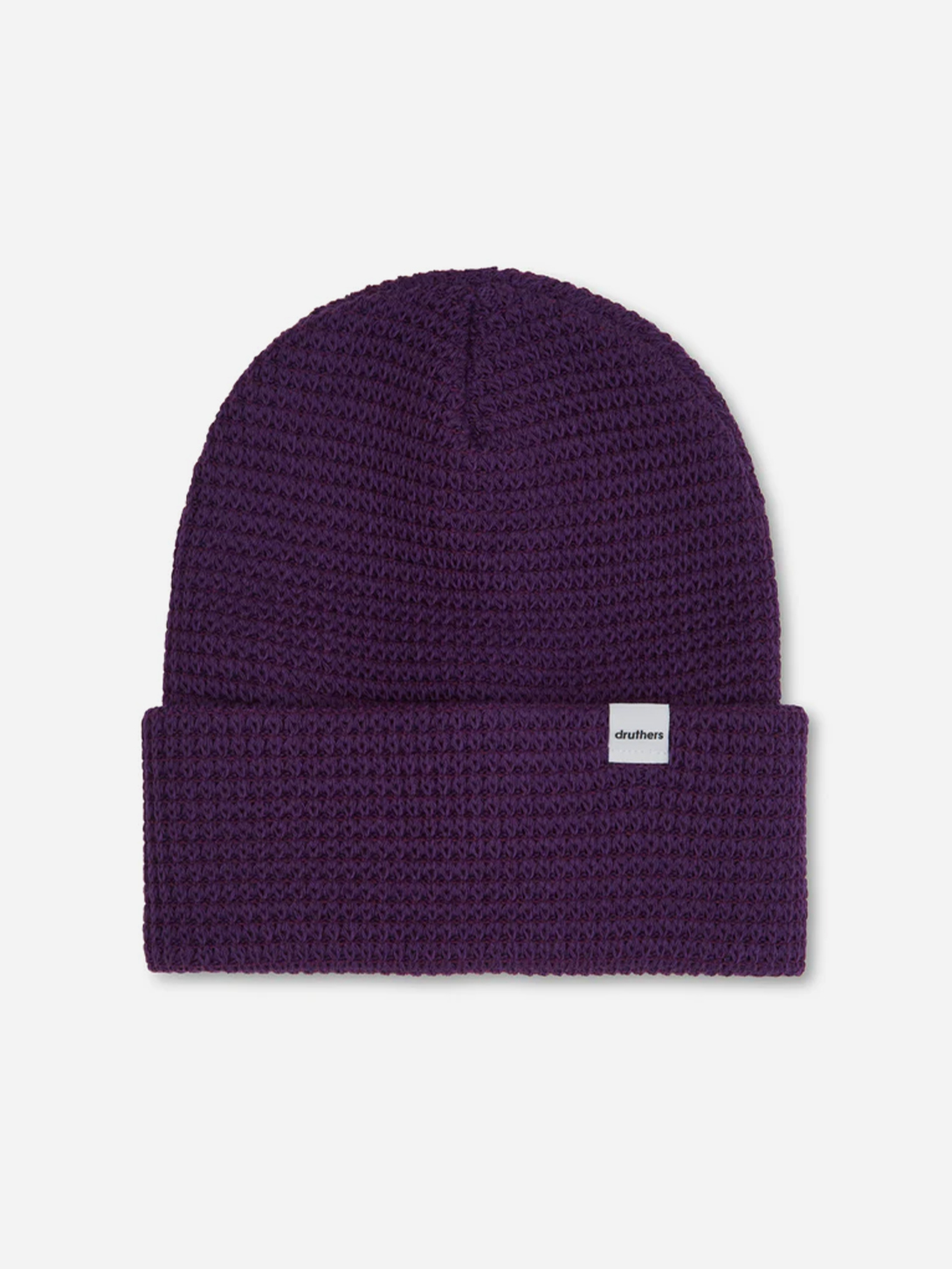 Royal Purple Organic Cotton Waffle Knit Beanie Druthers NYC