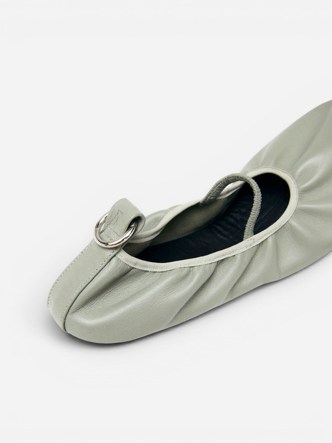 Green #1 Naira Green Leather Ballet Flats Alohas Ballet Flats 