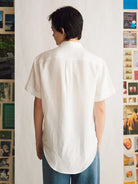 Heatwave White, Covered Buttons The Studio Shirt Womens Woven Short Sleeve Shirt Naomi Nomi 