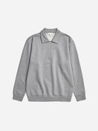 Grey Melange Norse Standard Half Zip Sweatshirt Mens Half Zip Cotton Pullover Sweatshirt Norse Projects 