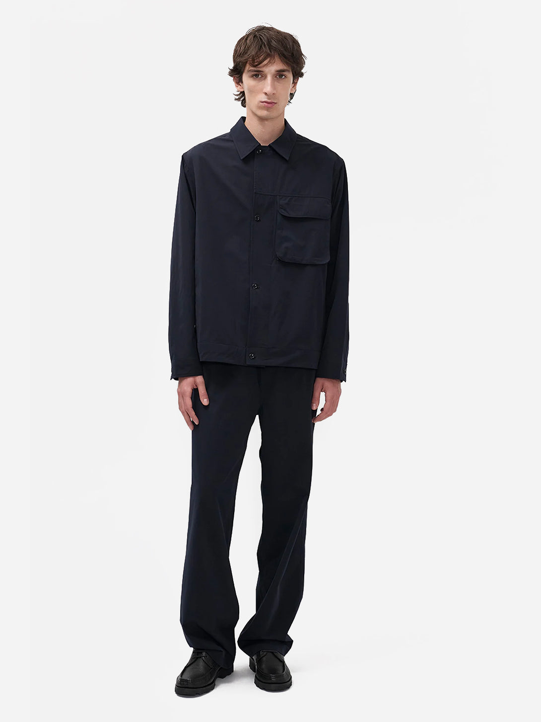 Dark Navy Kvitfjell Commuter Pant Mens Elastic Waistband Drawstring Light Pant Norse Projects 