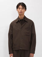 Delicioso Brown Arresskov Compact Cotton Overshirt Mens Brown Overshirt Norse Projects 