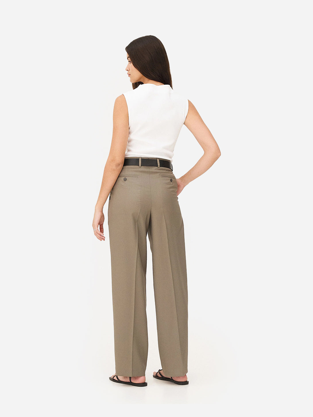 Ecru Elba Tank Womens Cotton Sleeveless Tank Top Shirt 