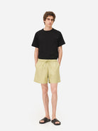 Pistachio Malibu Short Mens Drawstring Elastic Waist Board Short Mens Noyoco 