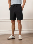 Black Bklyn Scuba Shorts Mens Comfort Drawstring Soft Shorts Loungewear 