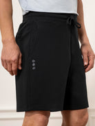 Black Bklyn Scuba Shorts Mens Comfort Drawstring Soft Shorts Loungewear 