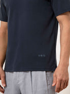 Steel Blue Modern Ramie Cotton Shorts Mens Pleated Blue Chino Shorts 