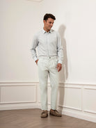 Lt Blue/White Stripe Arik Stripe Shirt Mens Button Up Woven Shirt Point Collar Work Shirt 