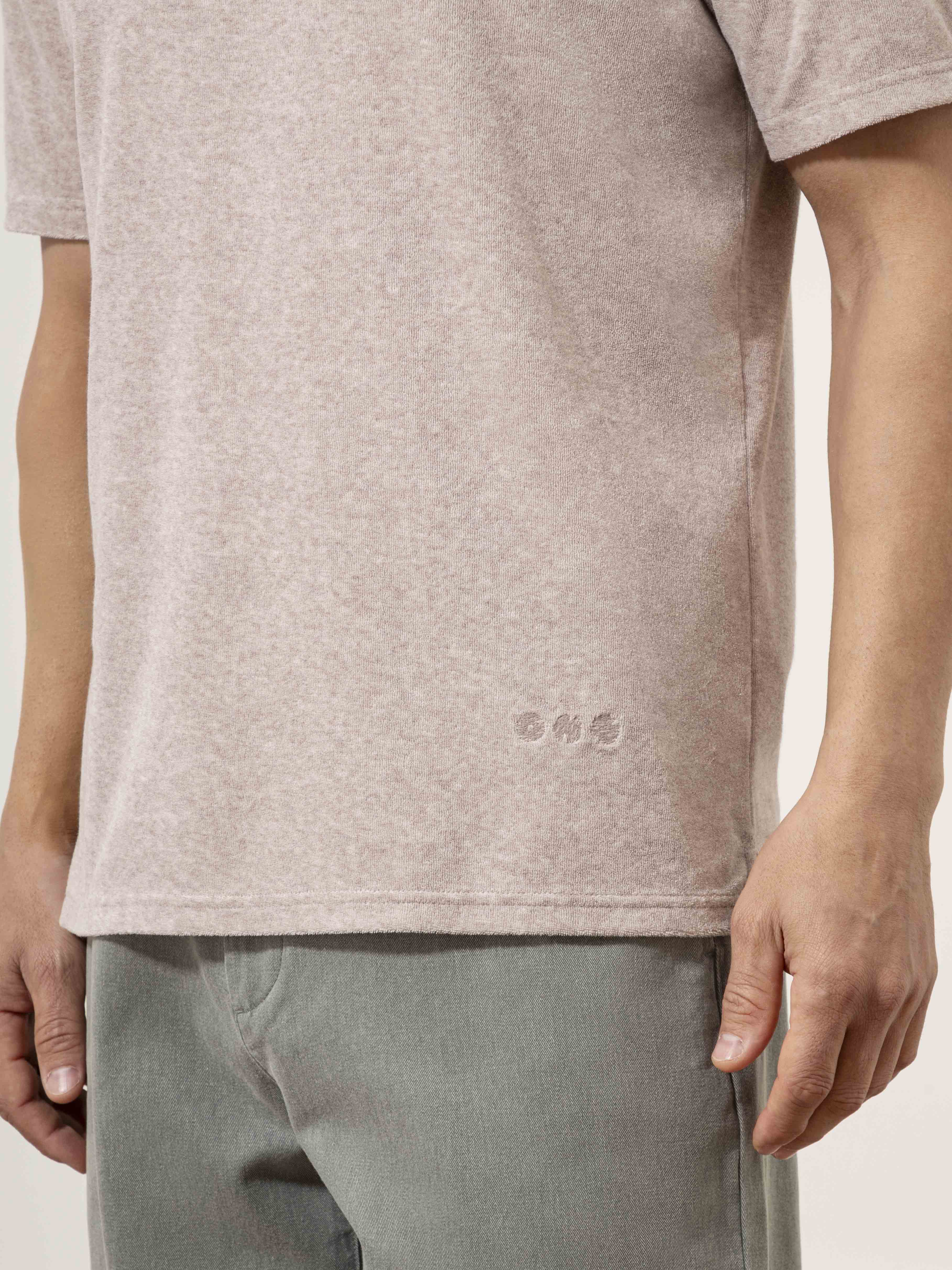 Rosy Brown Heather Colby Towel Polo Mens Summer Open Collar Polo Shirt Moisture Wicking Polo