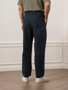 Dk Navy Wythe Herringbone Trousers Mens Herringbone Pattern Navy Trousers Straight Fit Trouser Pants 